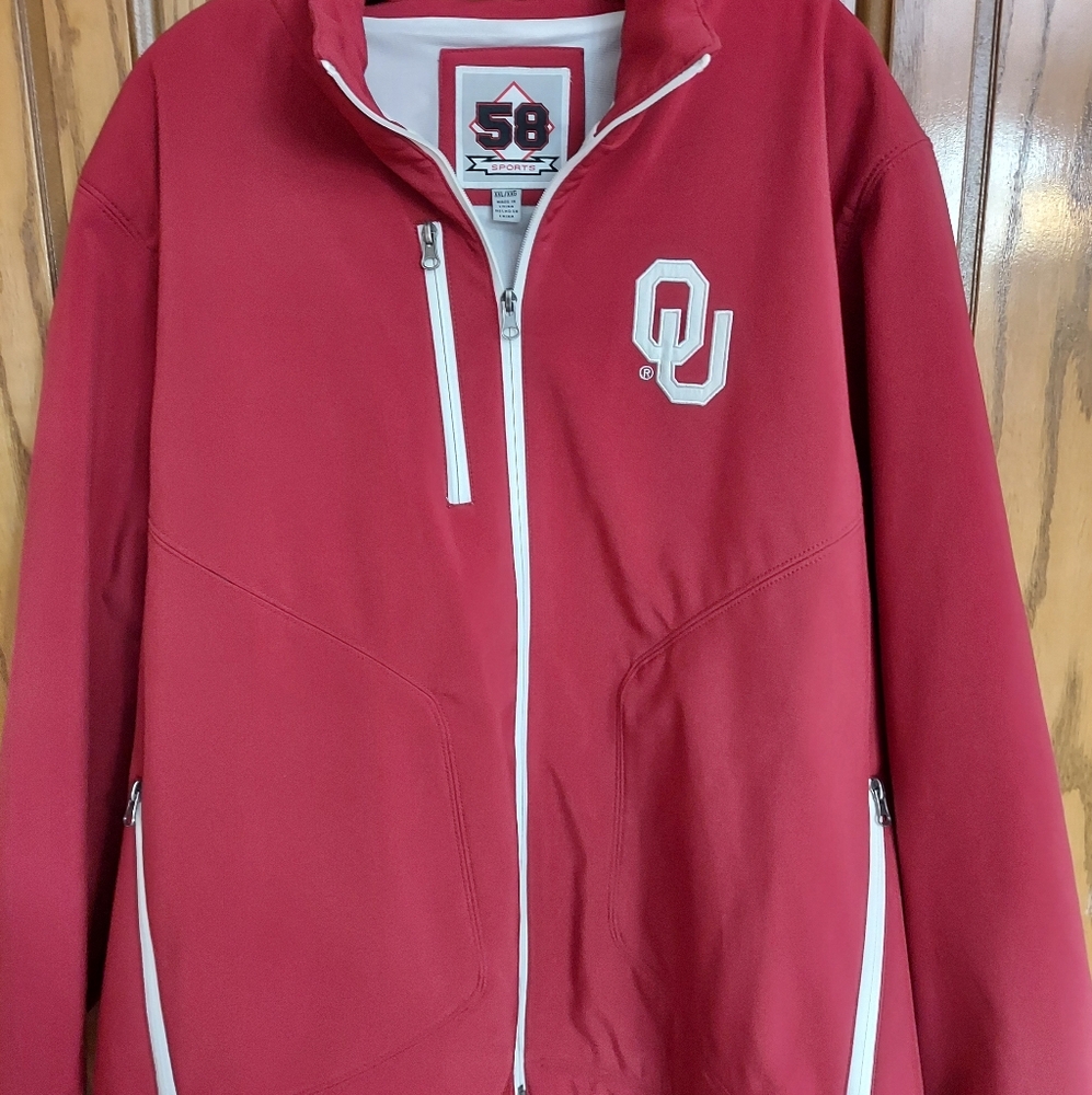 OU 2XL 58 sports Red Jacket with White Accents
